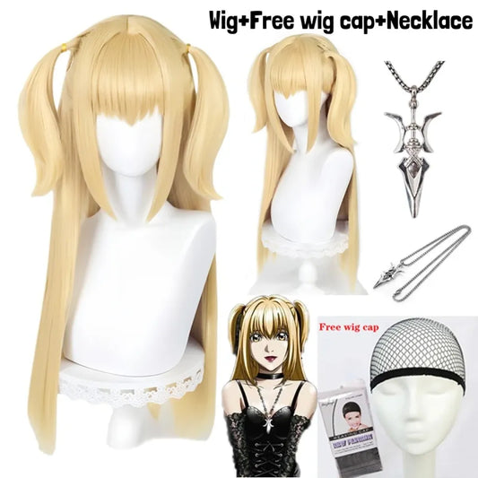 Misa Amane Cosplay Wig – Death Note Blonde Twin Tails with Wig Cap Set - Best Sellers - Cosplay - 12
