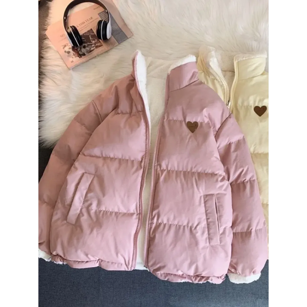 Kawaii Double Sided Love Bear Winter Puffer Jacket - Best Sellers - 1