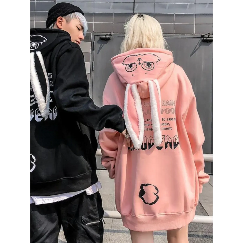 Kawaii Rabbit Ears Oversized Hoodie - Best Sellers - 1