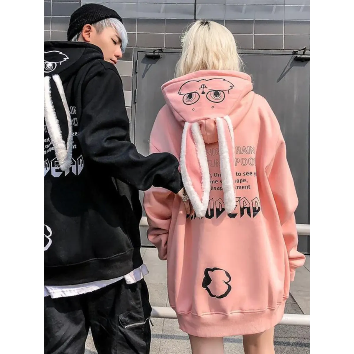 Kawaii Rabbit Ears Oversized Hoodie - Best Sellers - 1