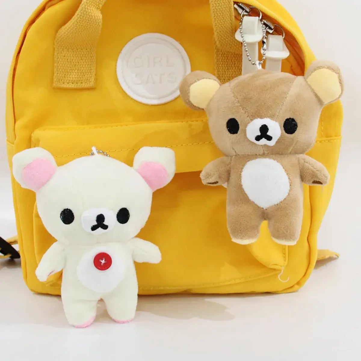 Kawaii Rilakkuma Plush Bear Keychain – Cute Backpack Pendant Toy - Accessories - Plushie - 1