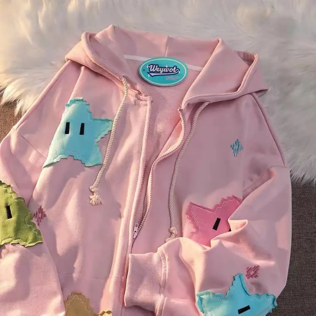 Oversized Kawaii Stars Hoodie - Best Sellers - 1