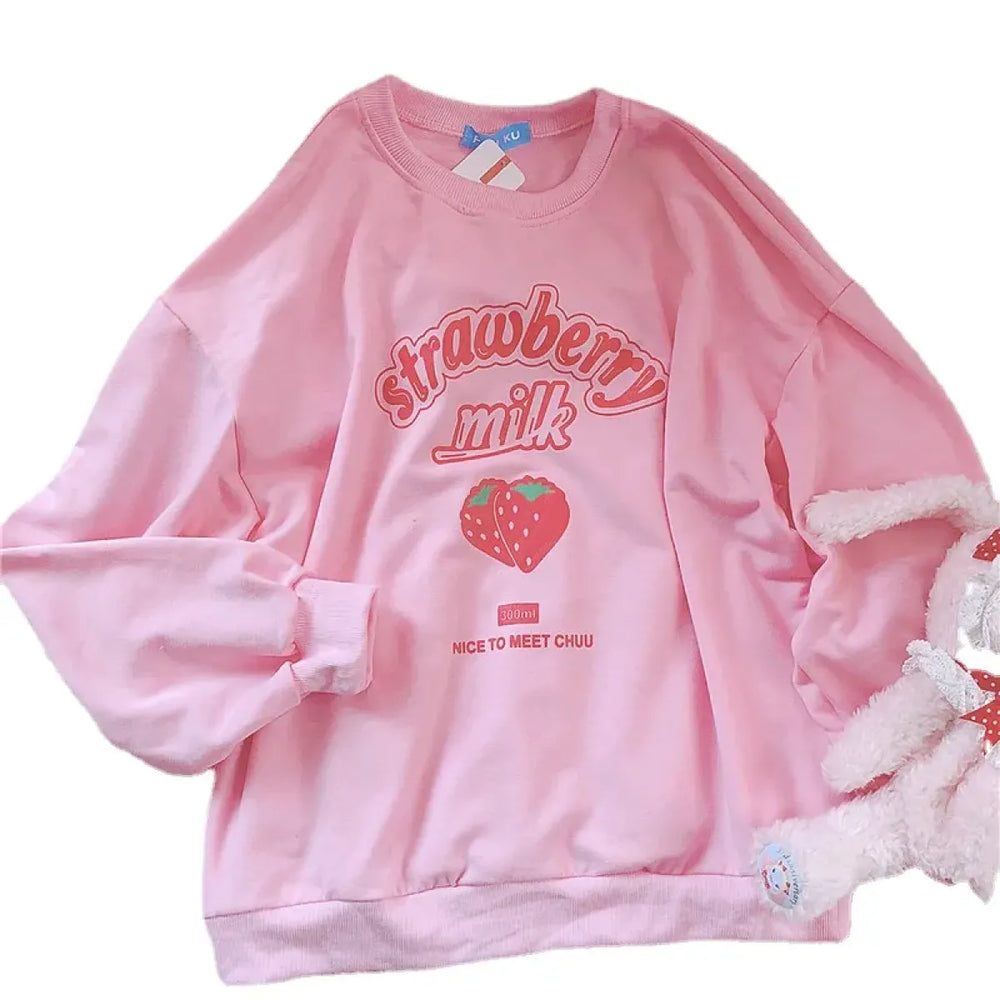 Harajuku Kawaii Strawberry Sweatshirt - Best Sellers - 1
