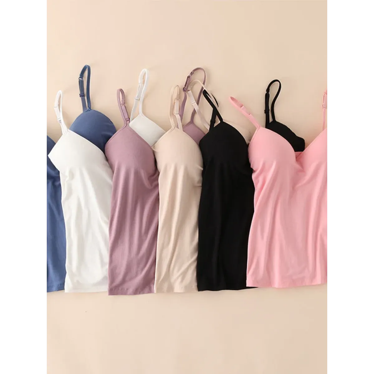 Kawaii Multicolor Padded Knit Cami Top - Best Sellers - Camisole - 1