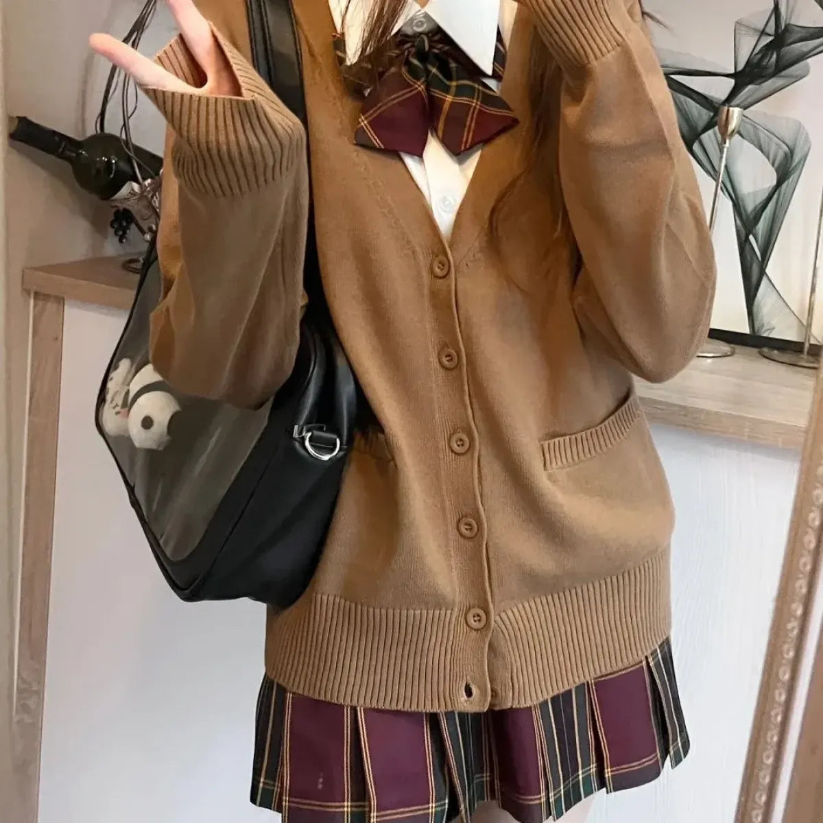 Preppy V-Neck Knit JK Cardigan Sweater - Best Sellers - Cardigan - 1