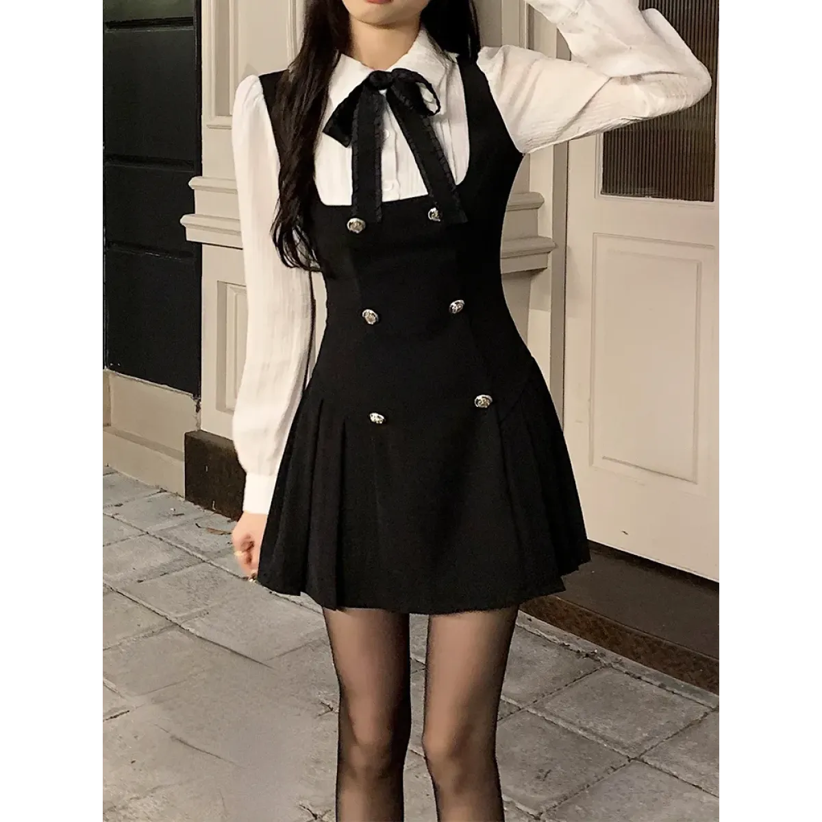 Korean Fashion Autumn Mini Dress - All Dresses - 1
