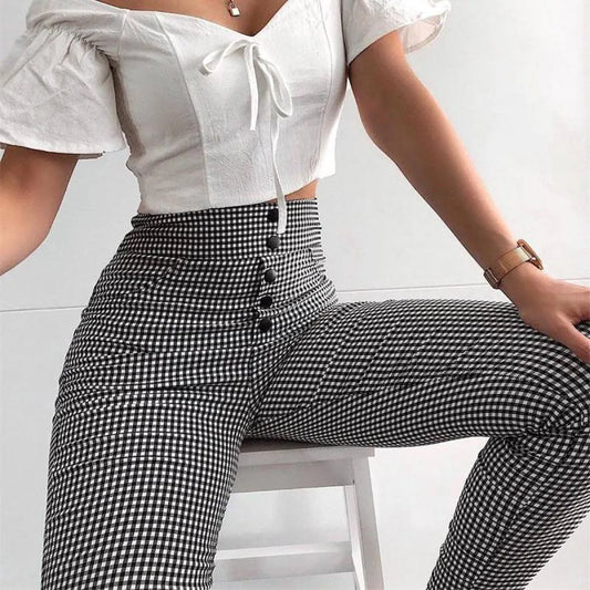 Korean Plaid Pants - Best Sellers - 14