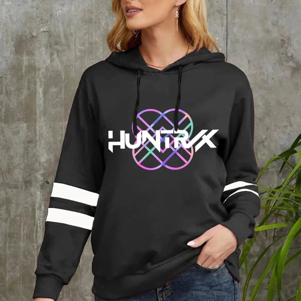 KPop Demon Hunters Striped Sleeve Hoodie - Best Sellers - Hoodie - 1