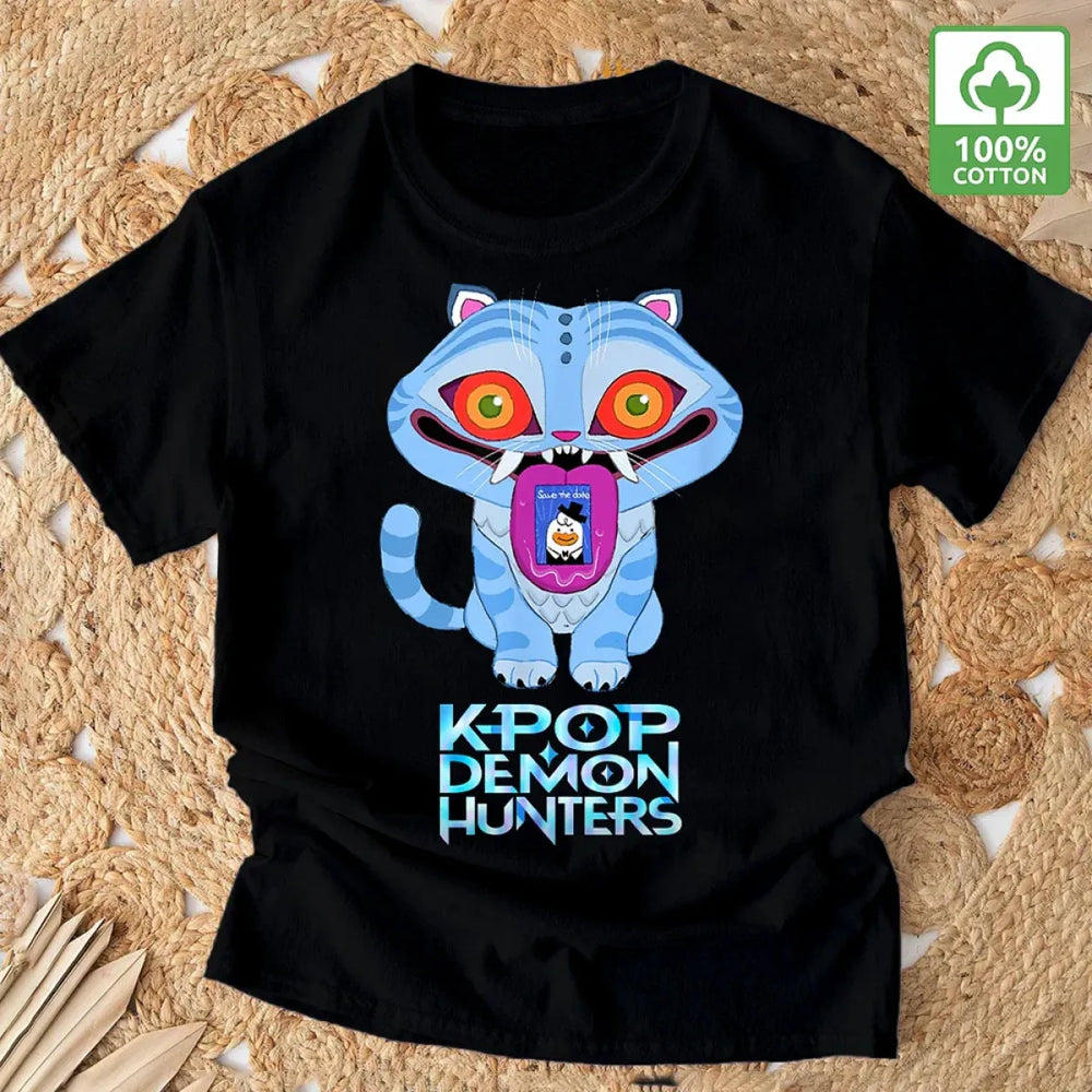 Kpop Demon Hunters Tiger Graphic Cotton Tee - Best Sellers - T-Shirt - 1