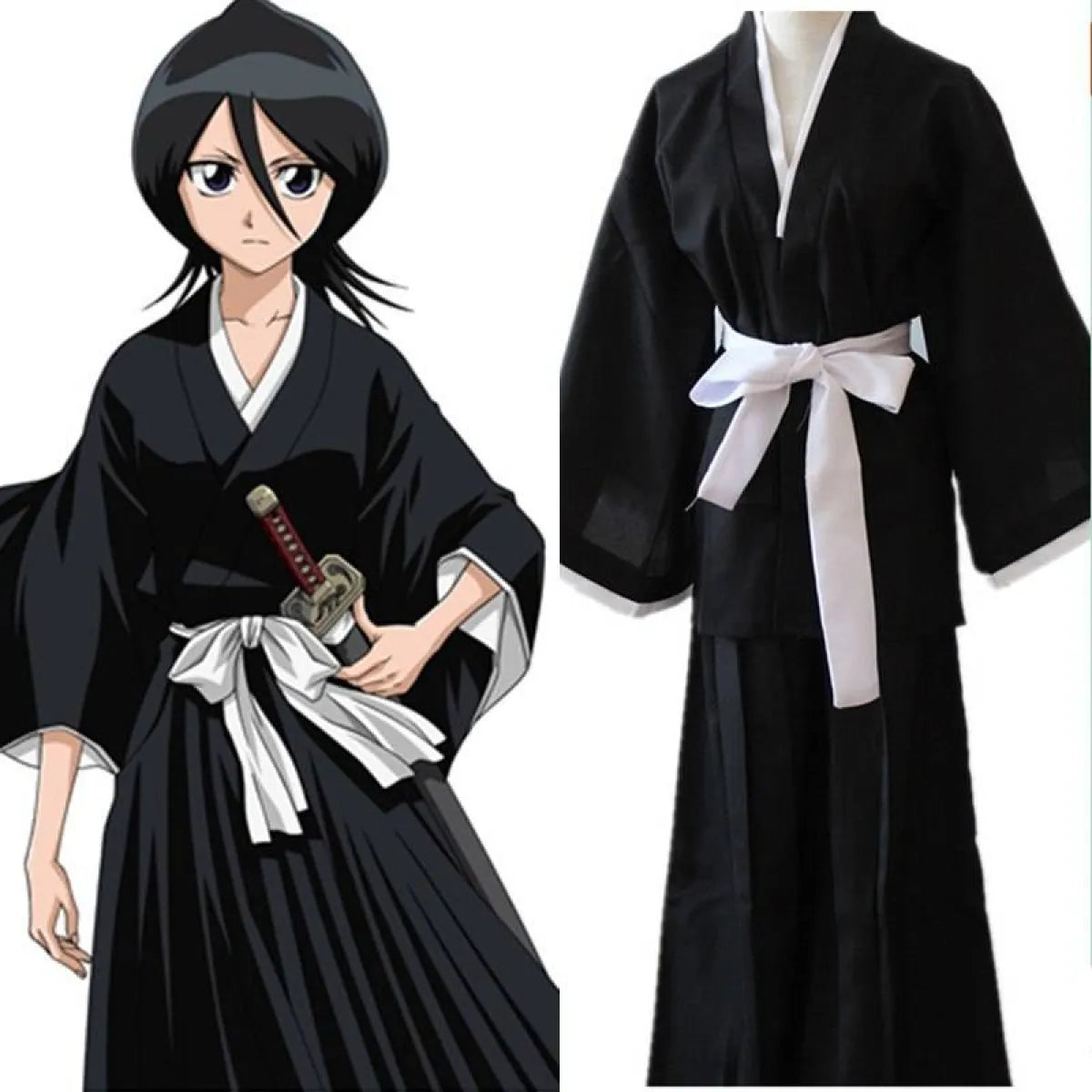 Anime Bleach Kuchiki Rukia Cosplay Costume - Anime - 1