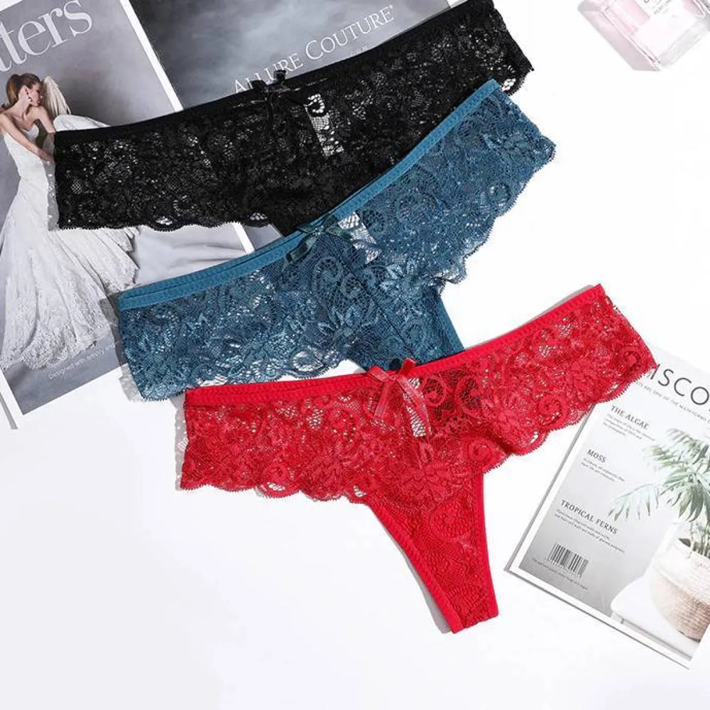 Lace Thongs - 3 Piece - Best Sellers - 1