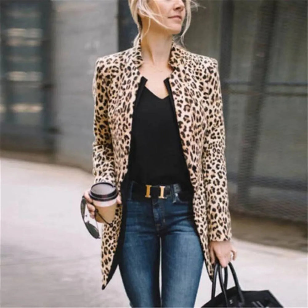 Women’s Street Fashion Leopard Patterned Blazer - Best Sellers - 1