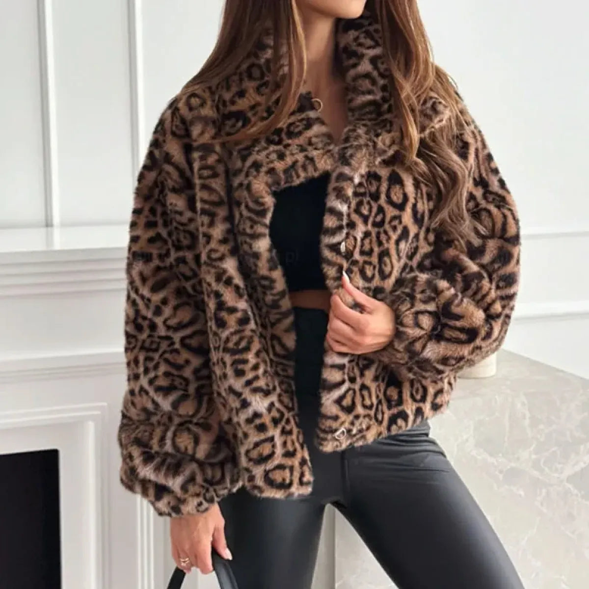 Leopard Print Faux Fur Jacket - Best Sellers - Jacket - 1