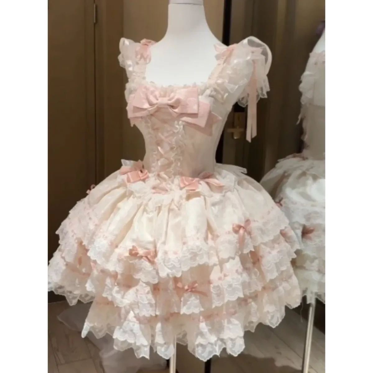 Fairy Lace Princess Lolita Dress with Bows - All Dresses - Lolita Dress - 1