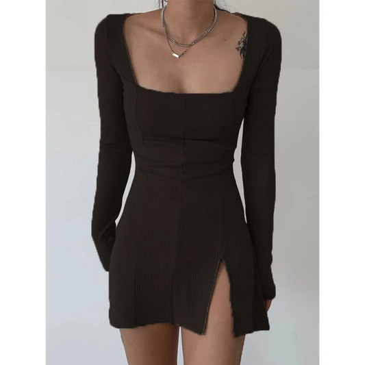 Solid Casual Knitted Dresses - All Dresses - 14