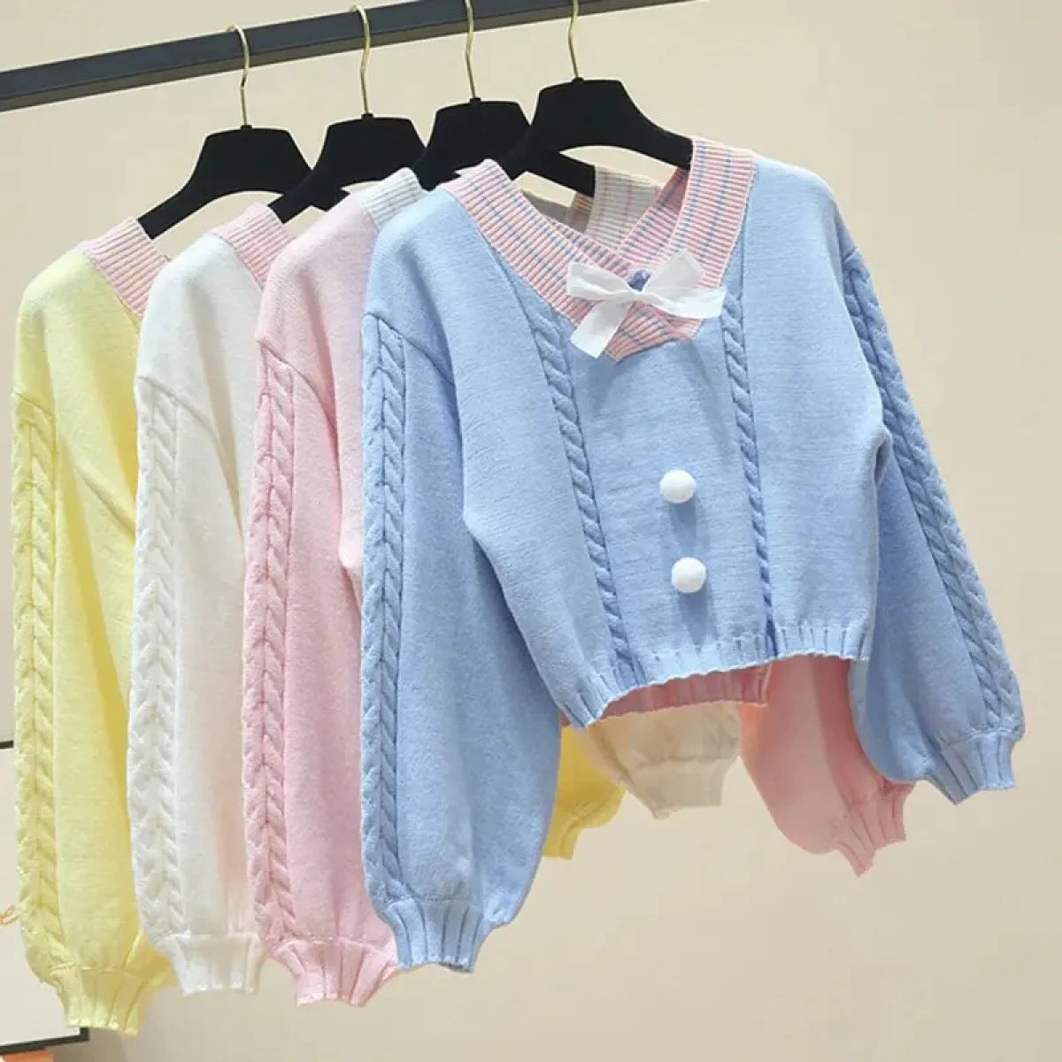 Lucy Lou Style Knit Crop Sweater - Best Sellers - 1