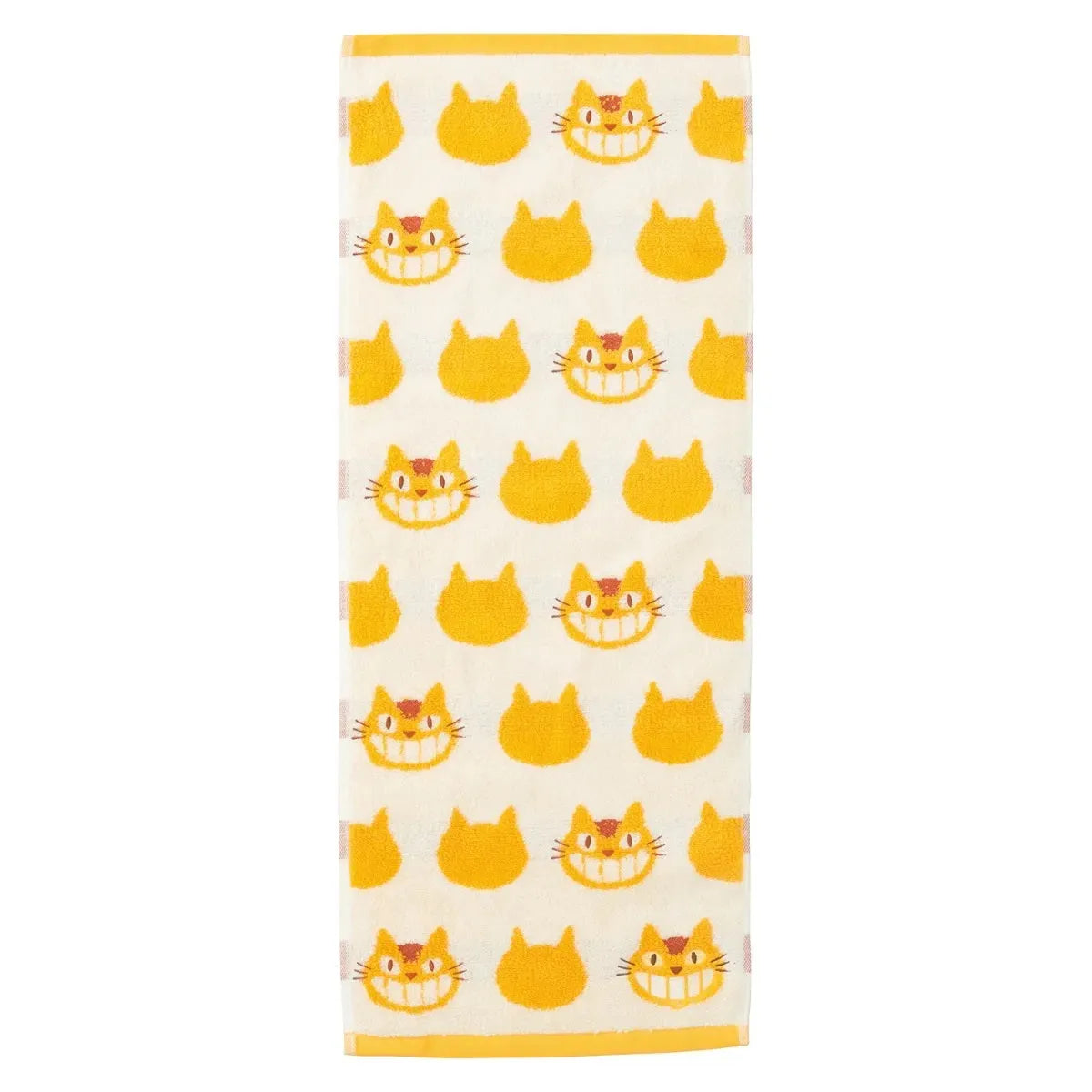 My Neighbor Totoro Catbus Face Towel Yellow and White - Best Sellers - Towels - 1
