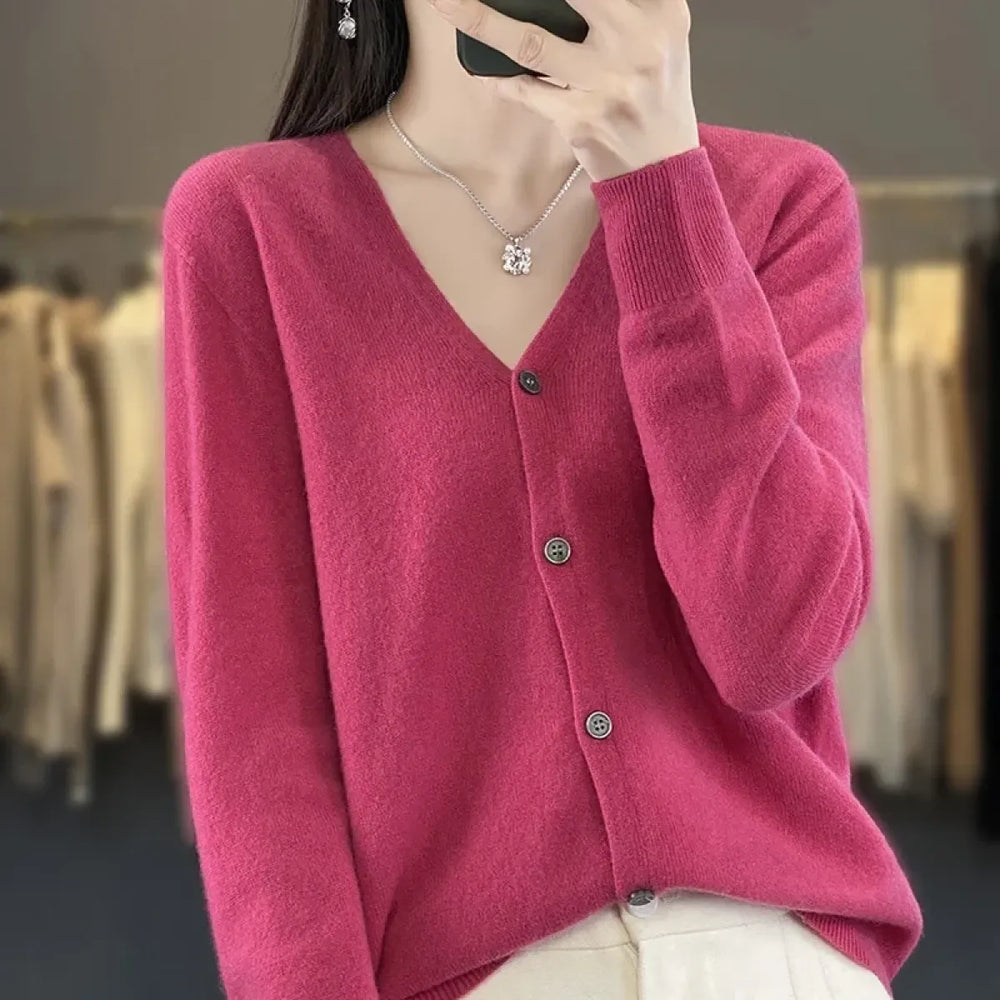 100% Merino Wool V-Neck Knit Sweater - Best Sellers - Sweater / Pullover - 1