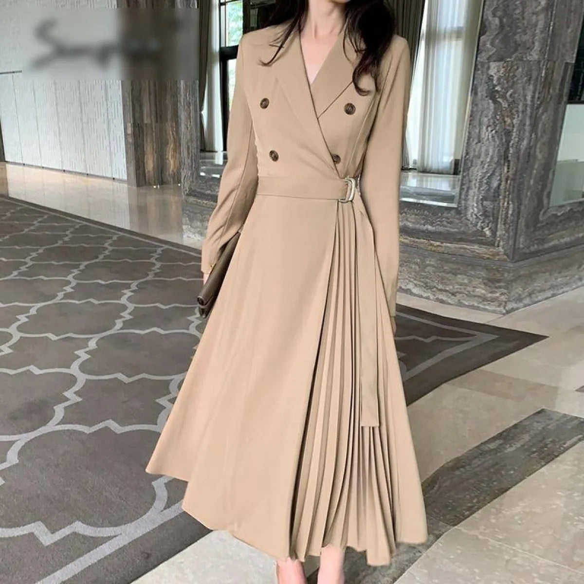 Midi Length Blazer Dress - All Dresses - 15