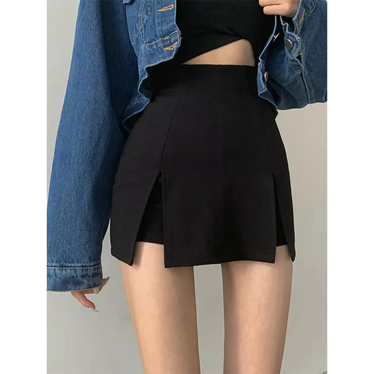 Harajuku Split Mini Skirt Shorts - Best Sellers - Skirts - 1
