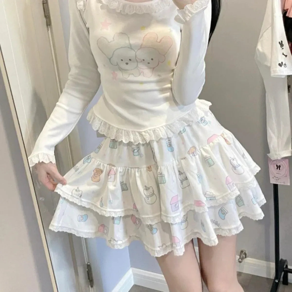 Pastel Ruffle Lace Mini Skirt - Best Sellers - Skirts - 7