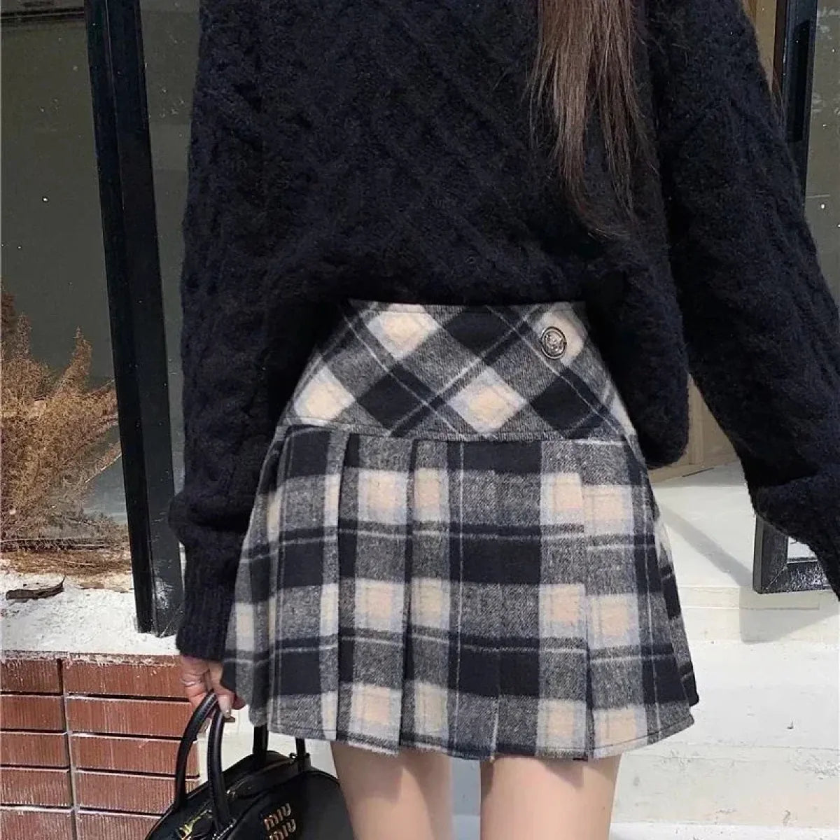 Sweet Plaid Wool Mini Skirt - Best Sellers - Mini Skirts - 1