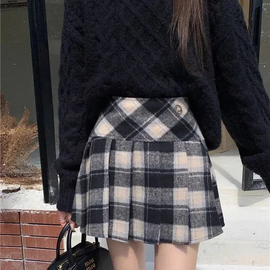 Sweet Plaid Wool Mini Skirt - Best Sellers - Mini Skirts - 1