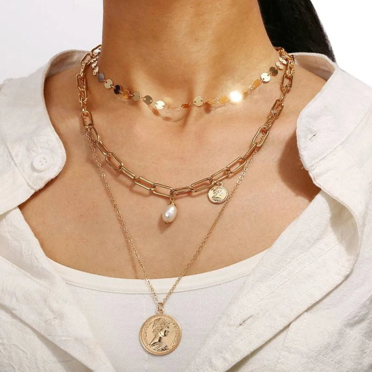 Multi-Layer Pearl Necklace - Accessories - 15