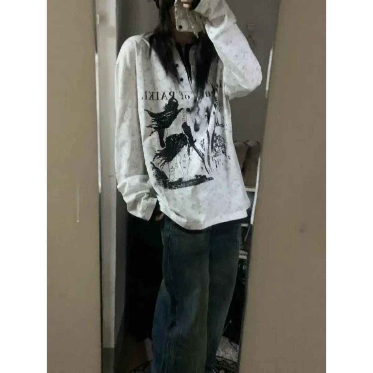 Oversized Gothic T-Shirt - Best Sellers - Long - V-neck - Unisex T-Shirts - 1