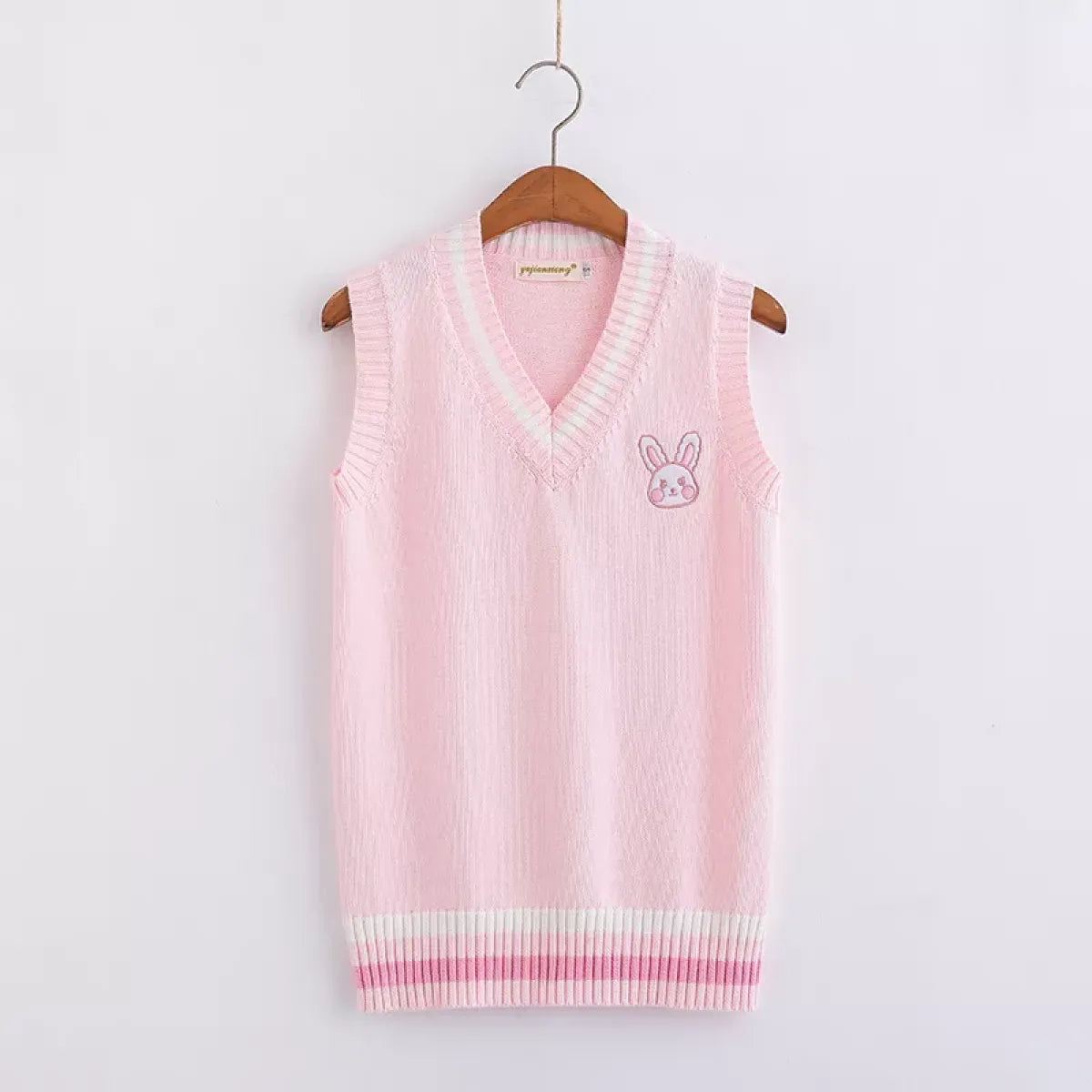 Kawaii Pink Pastel Bunny Vest Sweater - Best Sellers - 7