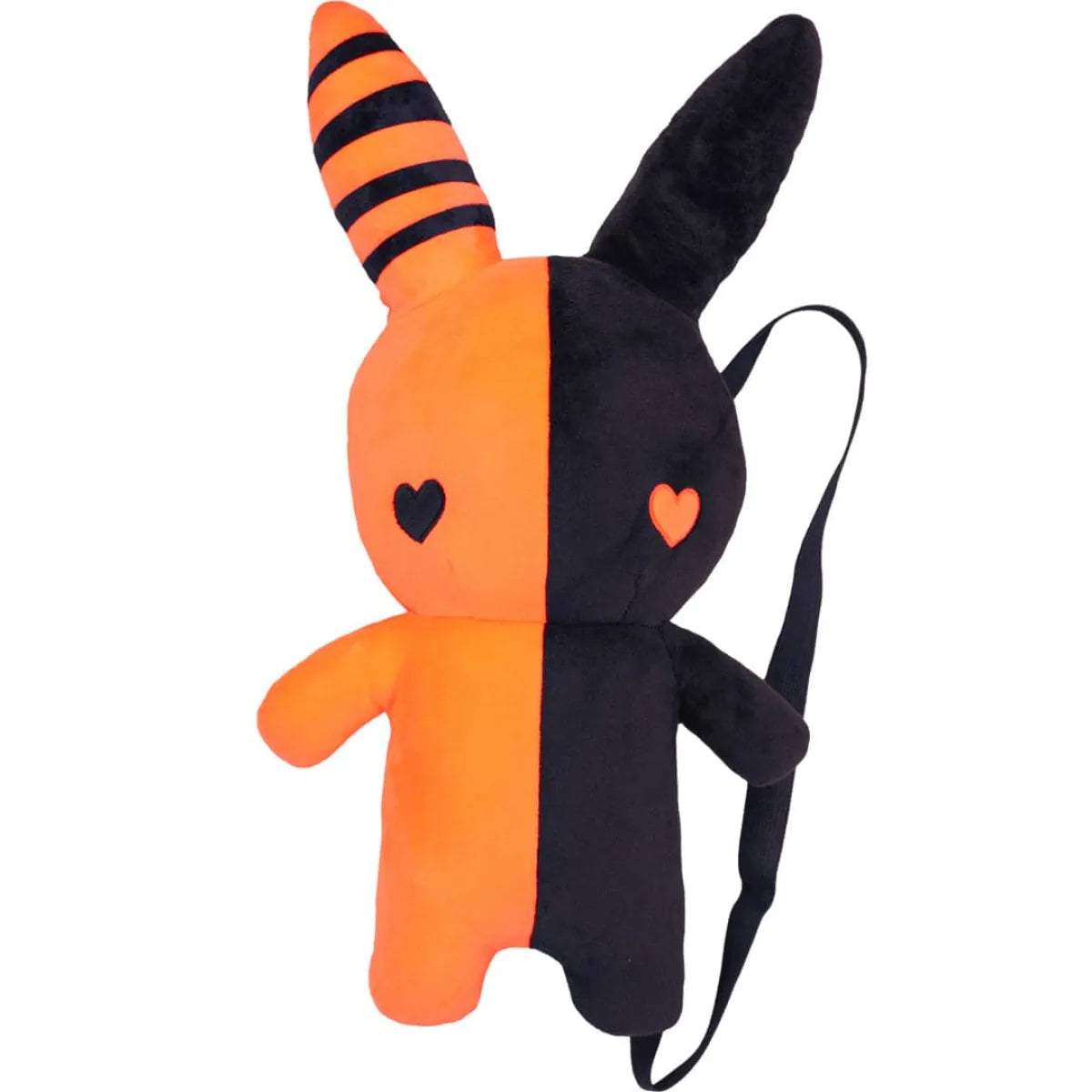 Rabbit Plush Backpack – Orange/Black (20”) - Accessories - 1