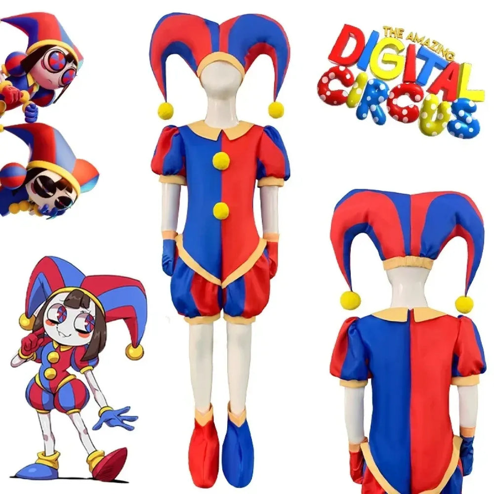 Pomni Cosplay Costume – The Amazing Digital Circus Jumpsuit and Hat - Accessories - Cosplay - 1