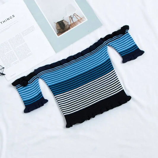 Rainbow Striped Crop Top - Best Sellers - 9