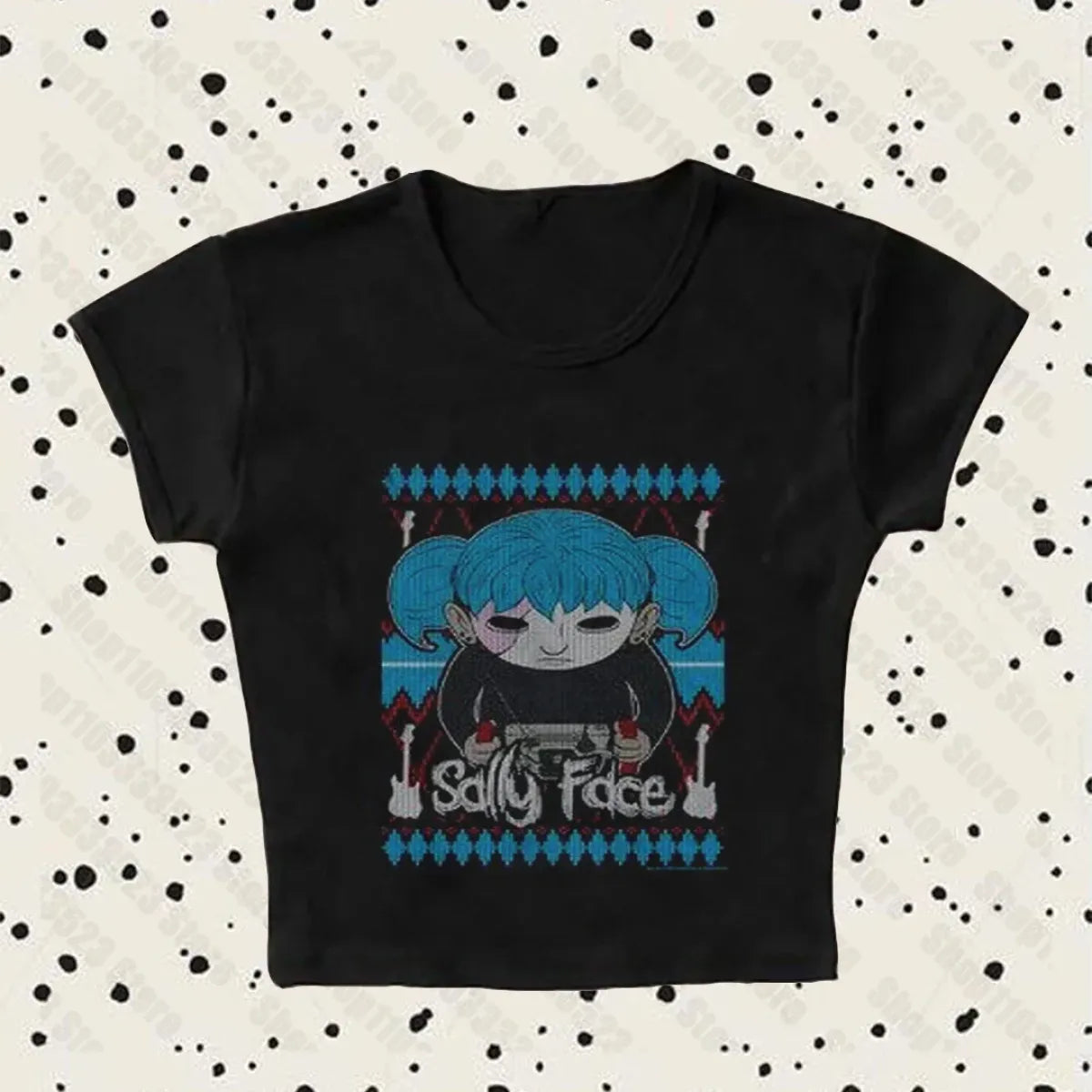 Sadly Face Tee – Retro Harajuku Vibes with Emo Chic - Best Sellers - 1