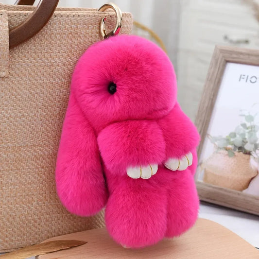 Fluffy Real Rex Rabbit Fur Bunny Keychain - Best Sellers - Accessory - 8