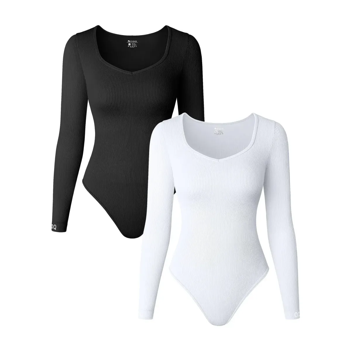 Y2K Ribbed Knit Long Sleeve Bodysuit - Best Sellers - Intimates - 1