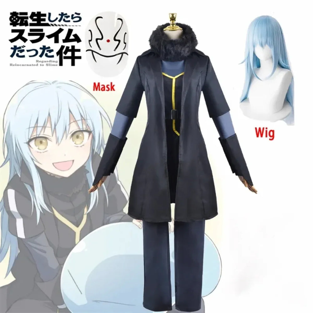 Rimuru Tempest Cosplay Costume – Reincarnated as a Slime Wig & Mask - 🎃 Spooky Season 🎃 - Cosplay - 1