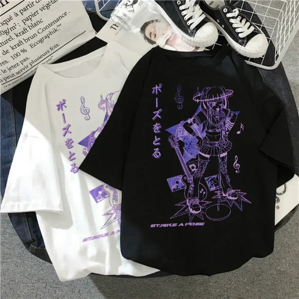 Rockstar Anime Girl Oversized Tee - Anime - 1