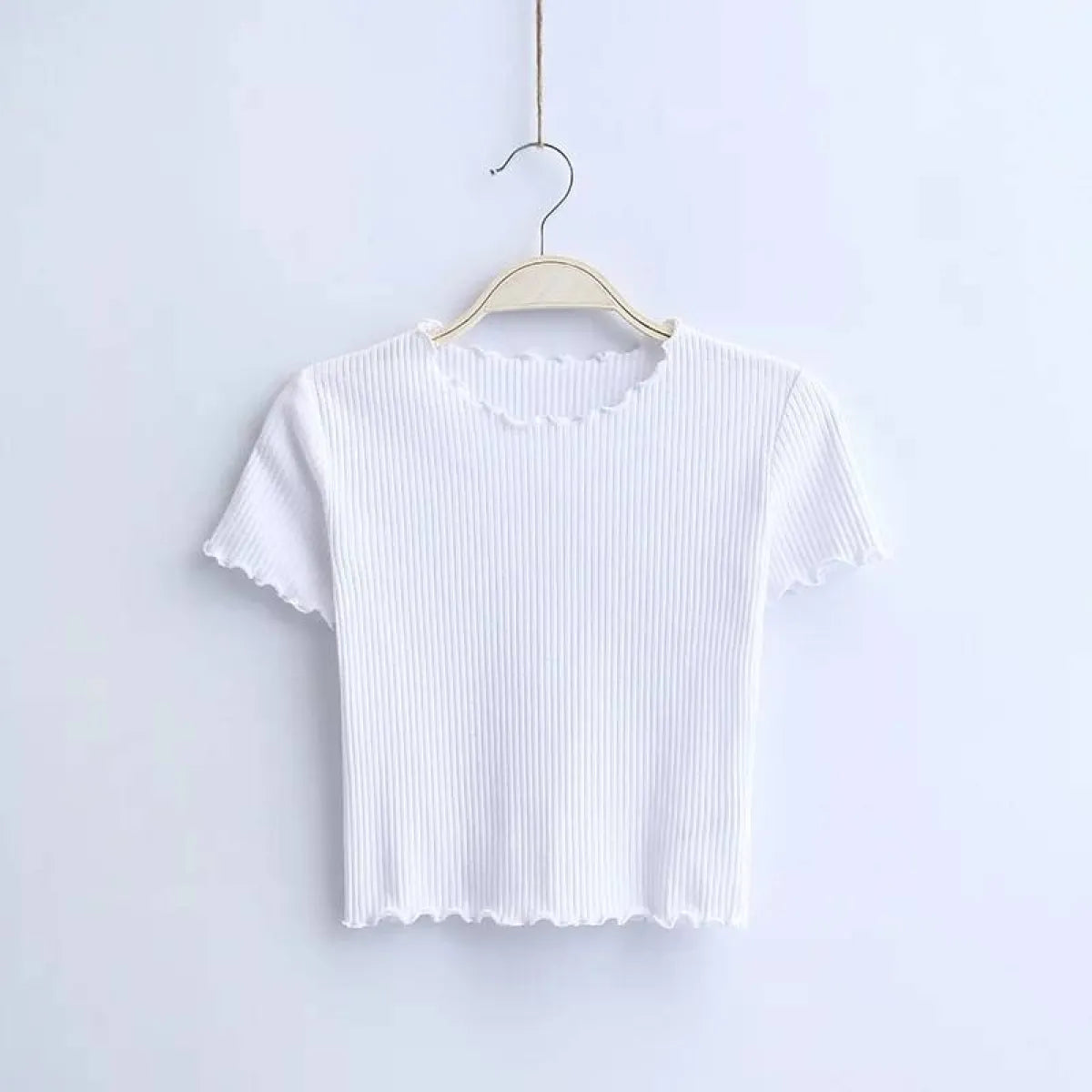 Ruffle Trim Crop Top - Best Sellers - 22