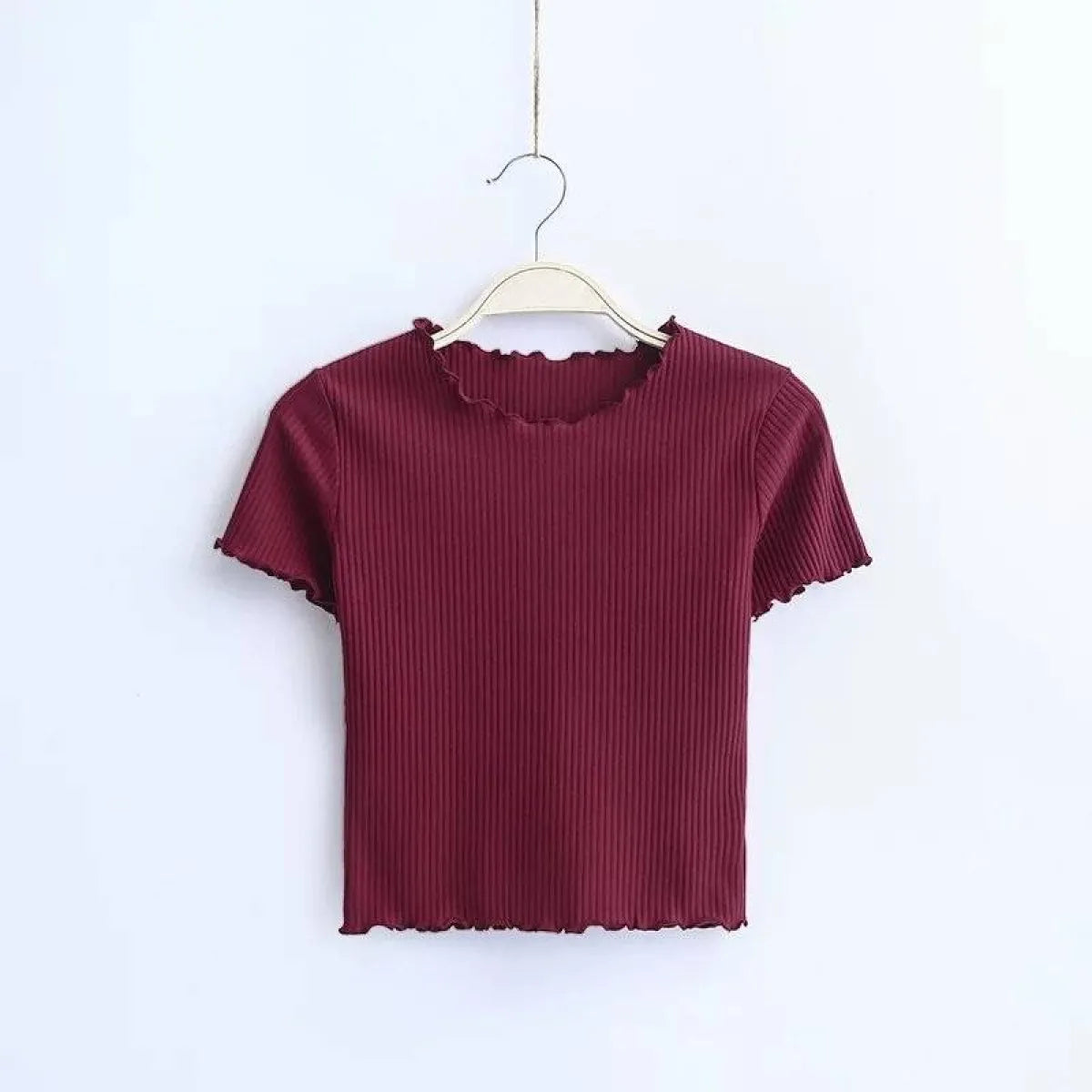 Ruffle Trim Crop Top - Best Sellers - 23