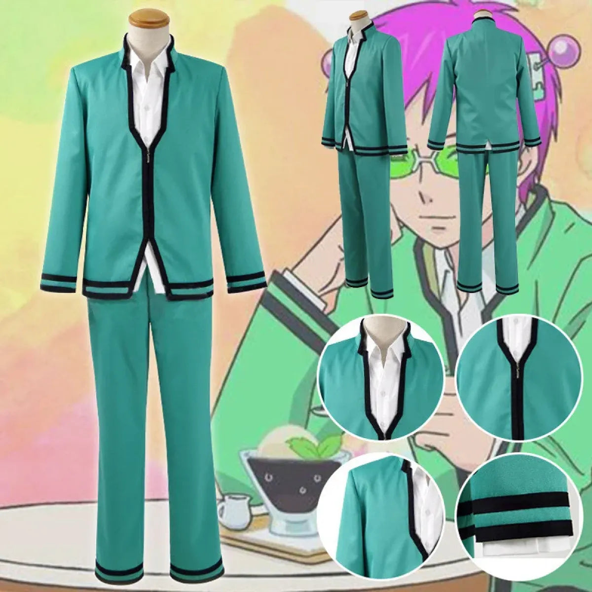Saiki K High School Uniform – Anime Cosplay Set - Anime - Sets - 1