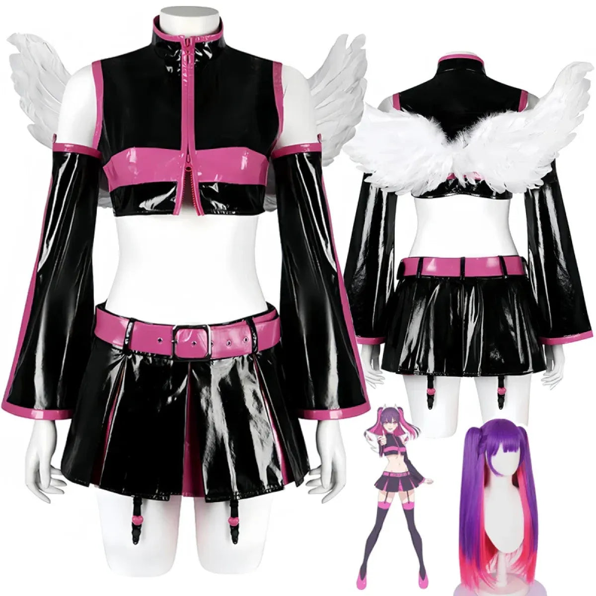2.5D Seduction Miriella Cosplay Costume with Wings – Full Set - Anime - Cosplay - 1