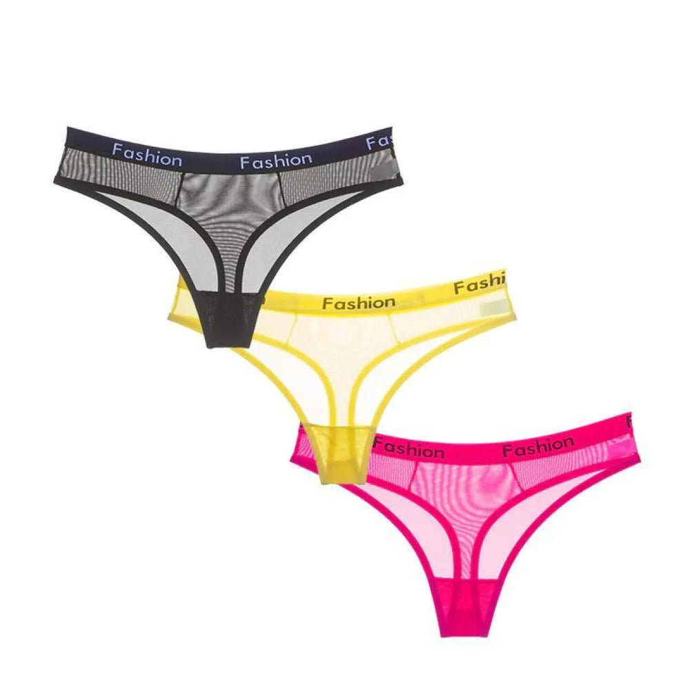 Set Of 3 See-Through Sports Thongs - Best Sellers - 1