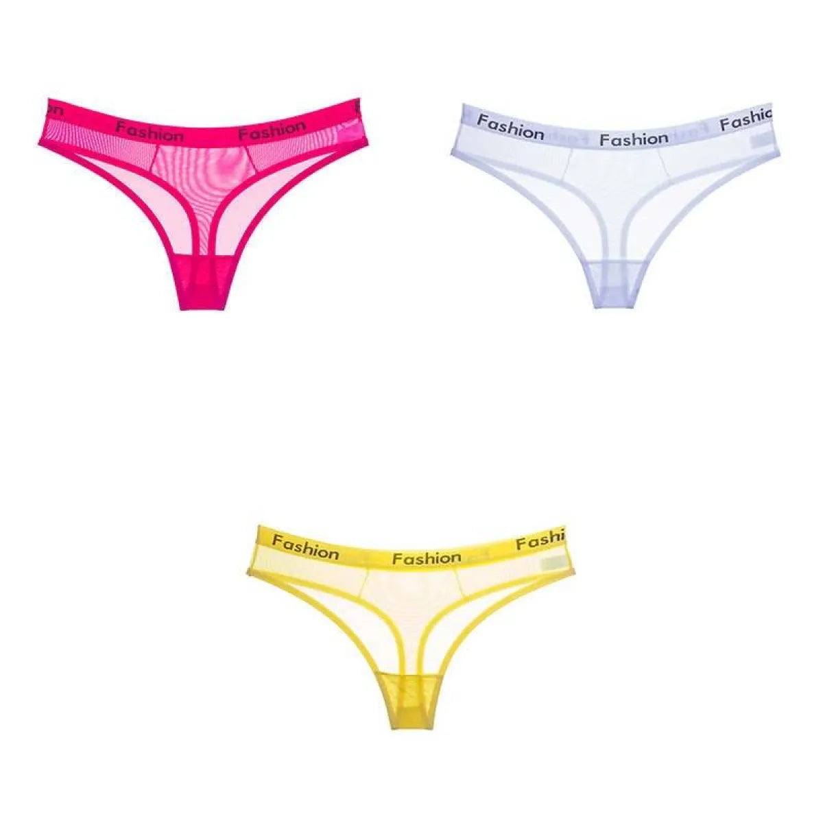 Set Of 3 See-Through Sports Thongs - Best Sellers - 10