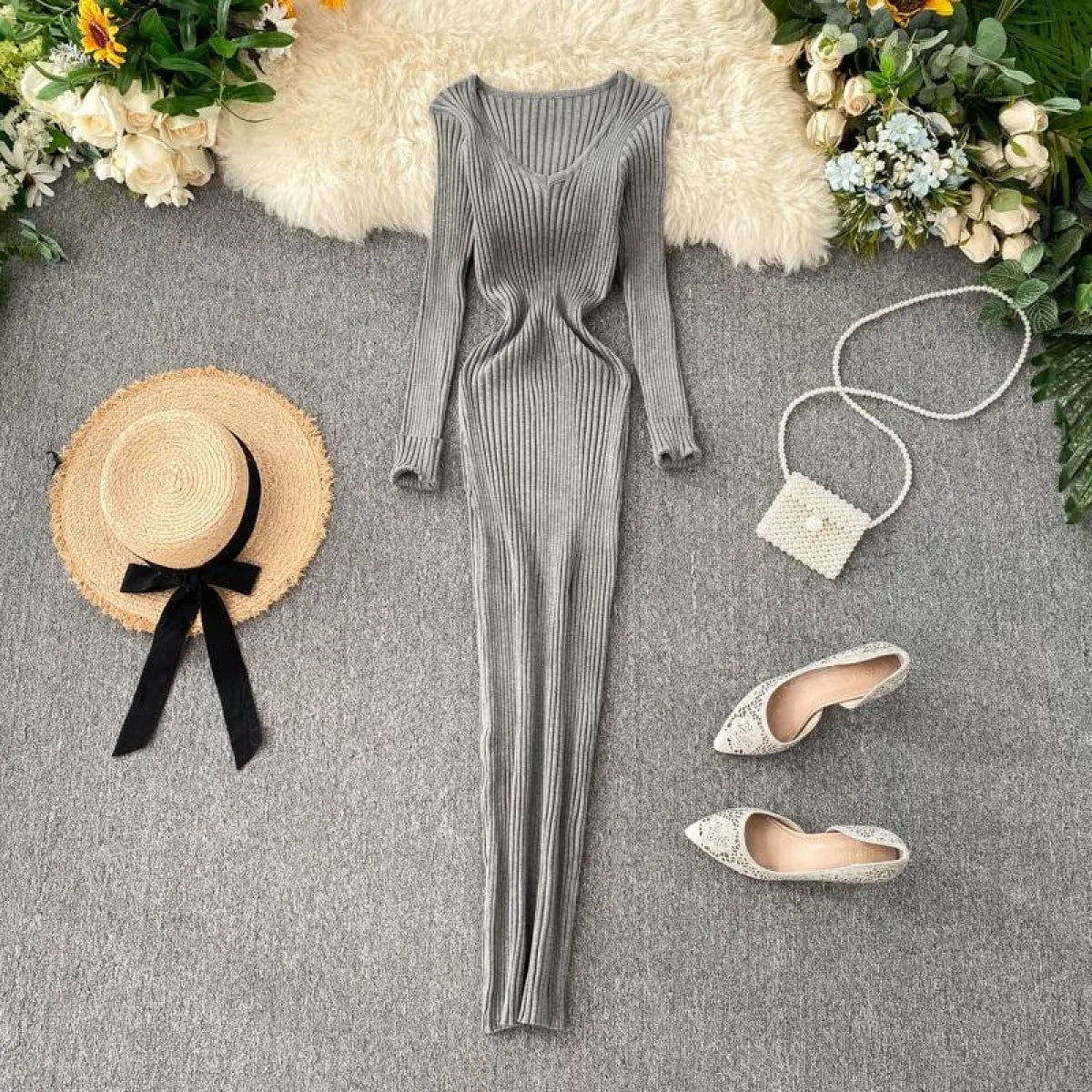 Sexy Elastic Bodycon Dress - All Dresses - 14
