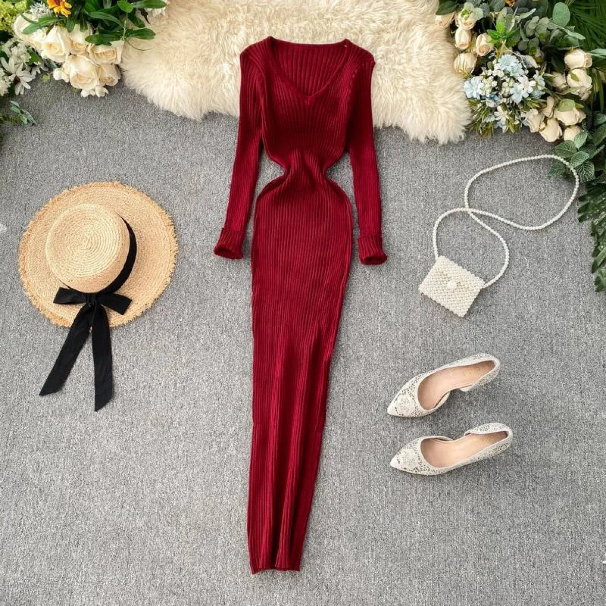 Sexy Elastic Bodycon Dress - All Dresses - 19