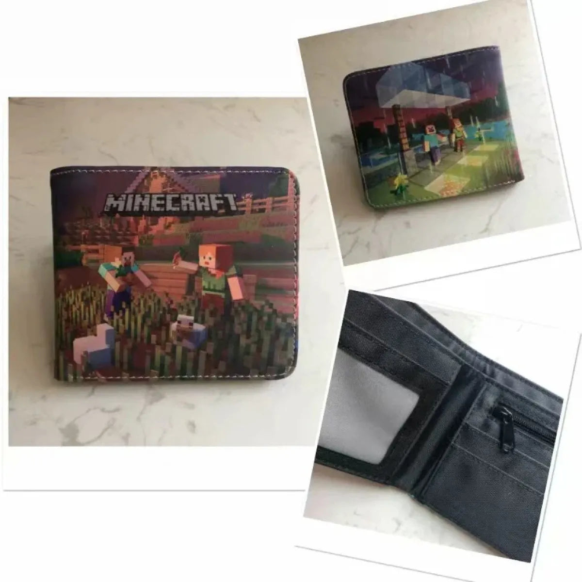 Minecraft Cartoon Bifold Short Wallet - Accessories - Wallets - 1