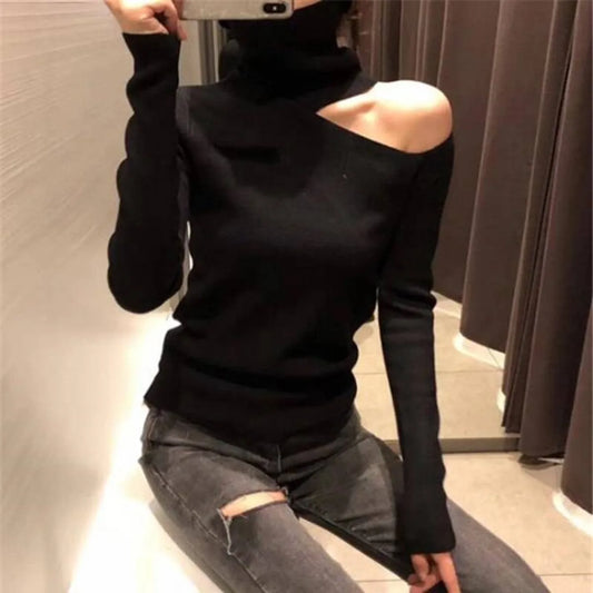 Off Shoulder Knitted Sweater - Best Sellers - 16