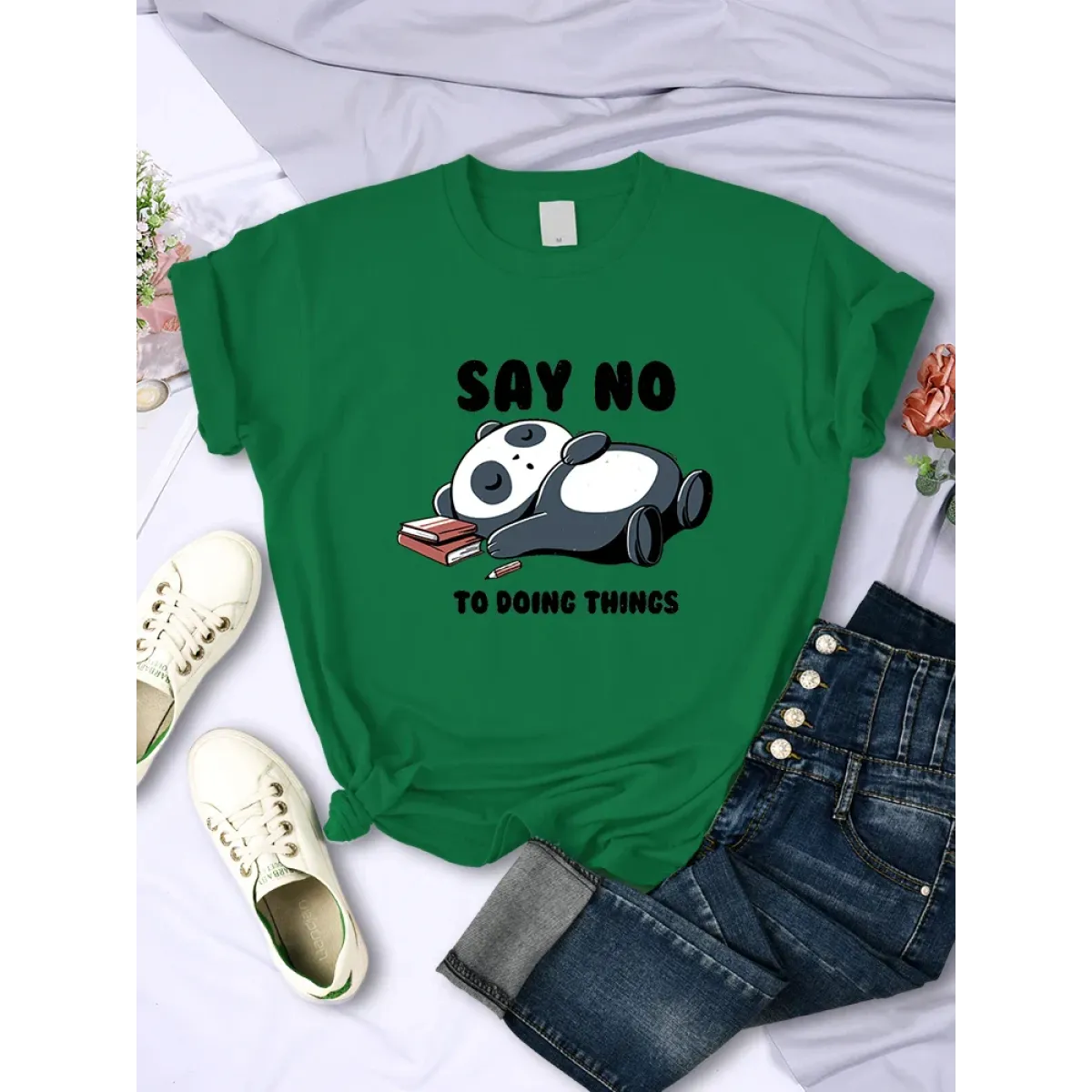 ’Say No To Doing Thing’ Sleeping Panda T-Shirts - Best Sellers - 7