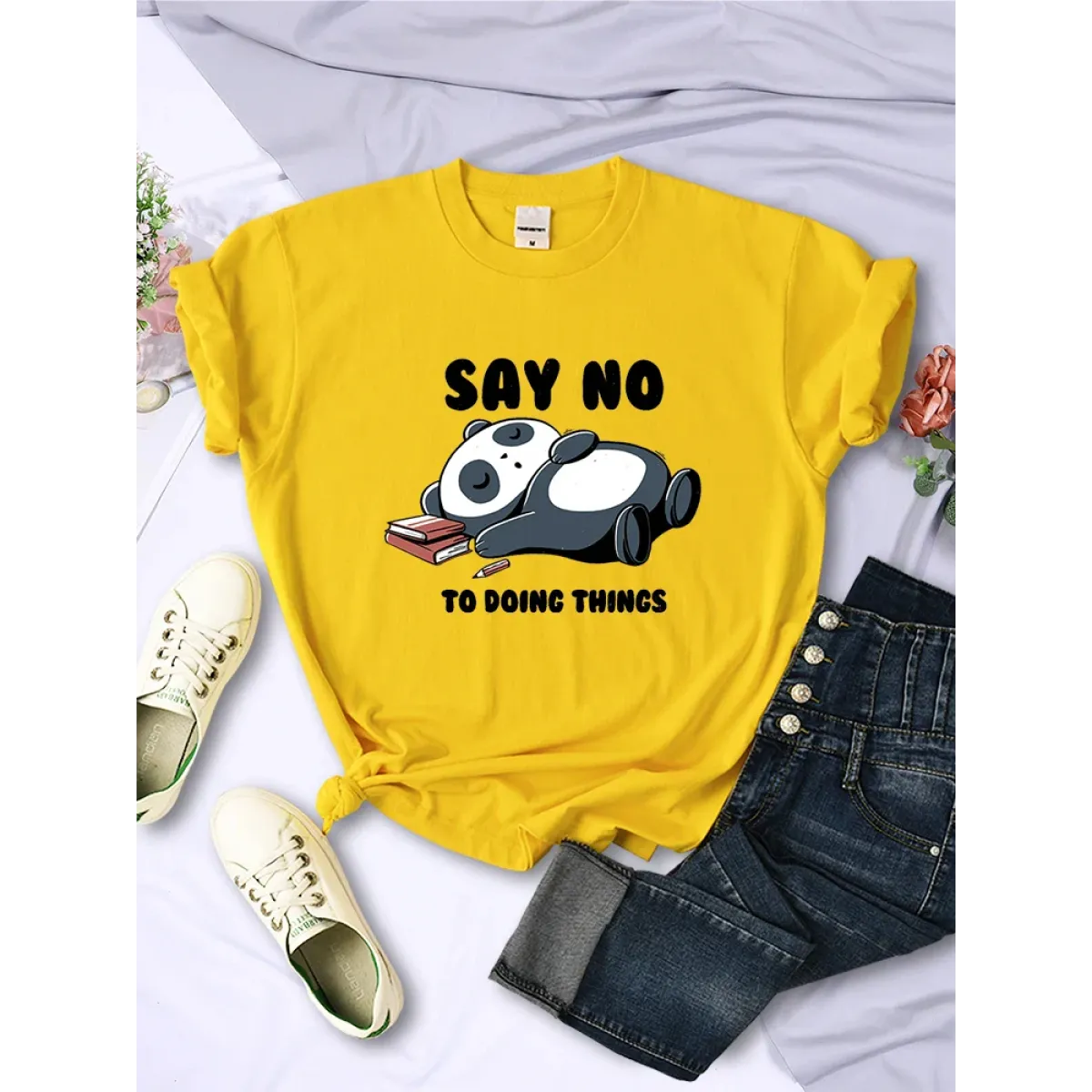 ’Say No To Doing Thing’ Sleeping Panda T-Shirts - Best Sellers - 1
